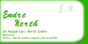 endre merth business card